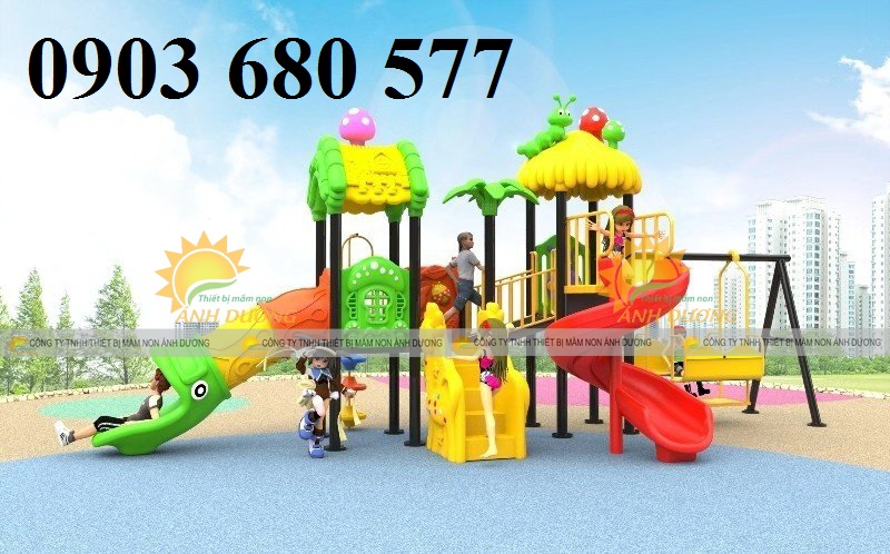 Cầu trượt liên hoàn ngoài trời giá rẻ, uy tín, chất lượng cao